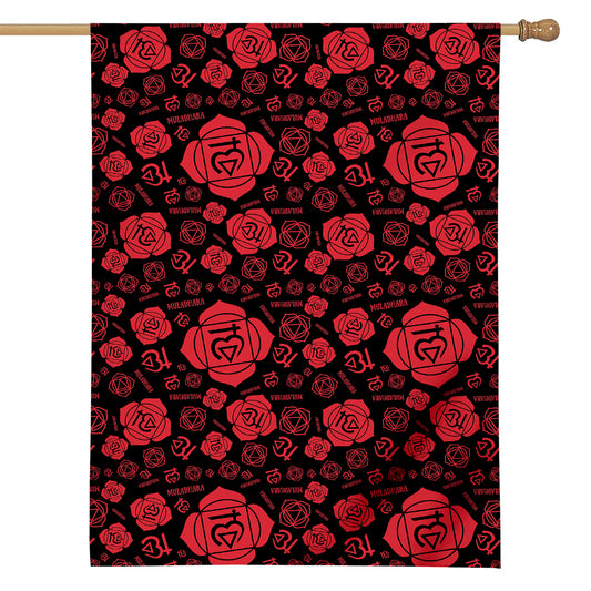 Muladhara Chakra Pattern Print House Flag