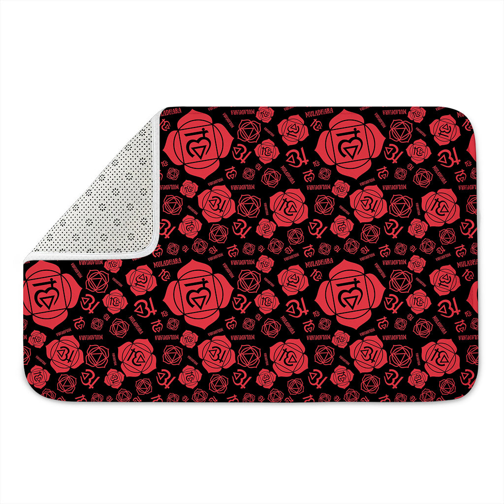 Muladhara Chakra Pattern Print Indoor Door Mat