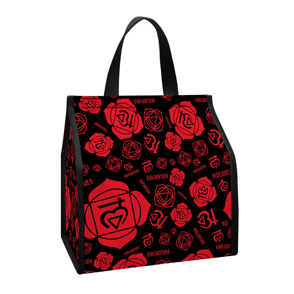 Muladhara Chakra Pattern Print Insulated Lunch Tote