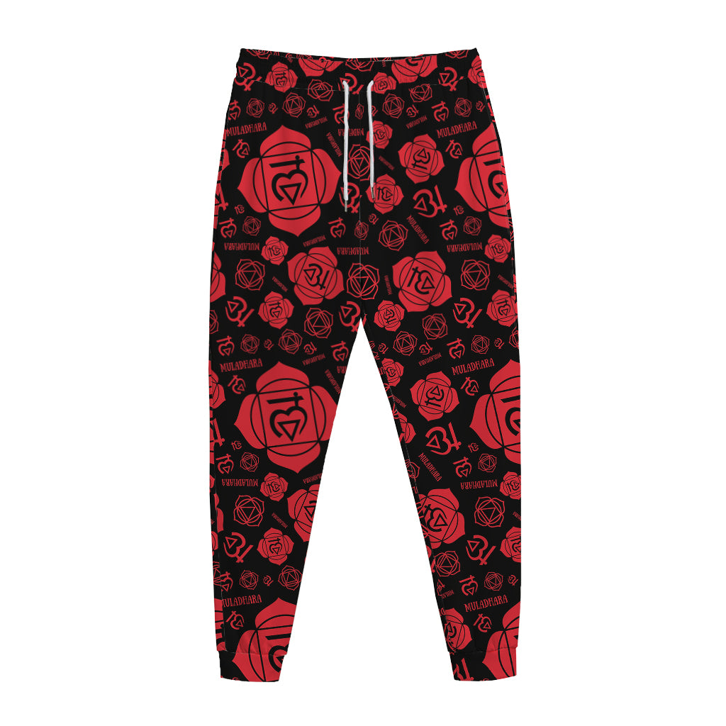 Muladhara Chakra Pattern Print Jogger Pants