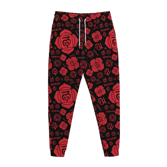 Muladhara Chakra Pattern Print Jogger Pants