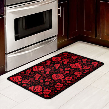 Muladhara Chakra Pattern Print Kitchen Mat
