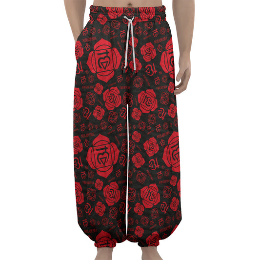 Muladhara Chakra Pattern Print Lantern Pants