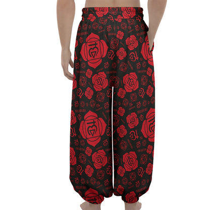 Muladhara Chakra Pattern Print Lantern Pants