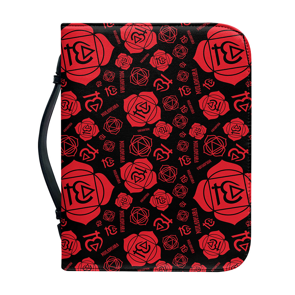 Muladhara Chakra Pattern Print Leather Bible Cover