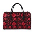 Muladhara Chakra Pattern Print Leather Duffel Bag