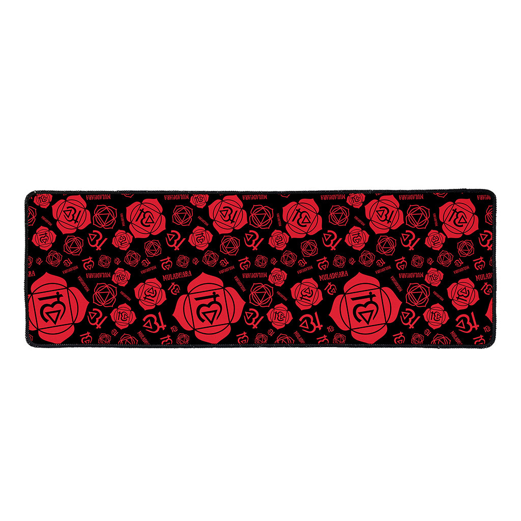 Muladhara Chakra Pattern Print Long Kitchen Mat