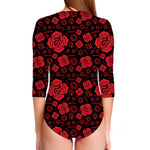 Muladhara Chakra Pattern Print Long Sleeve Swimsuit