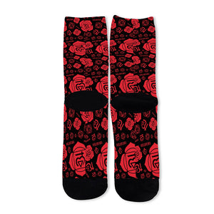 Muladhara Chakra Pattern Print Long Socks