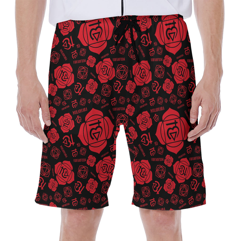 Muladhara Chakra Pattern Print Men's Beach Shorts