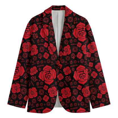 Muladhara Chakra Pattern Print Men's Cotton Blazer