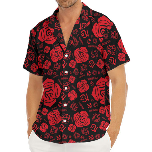 Muladhara Chakra Pattern Print Men's Deep V-Neck Shirt