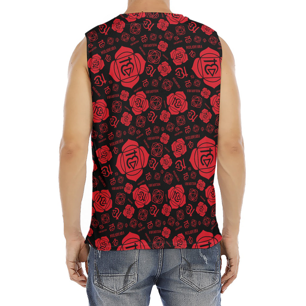 Muladhara Chakra Pattern Print Men's Fitness Tank Top