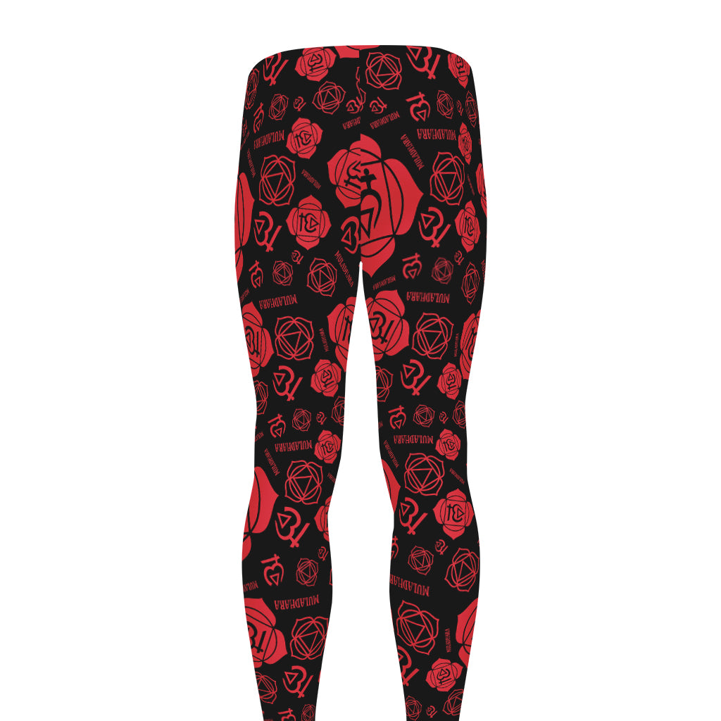 Muladhara Chakra Pattern Print Men's leggings