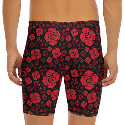 Muladhara Chakra Pattern Print Men's Long Boxer Briefs