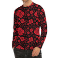 Muladhara Chakra Pattern Print Men's Long Sleeve Rash Guard
