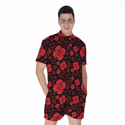 Muladhara Chakra Pattern Print Men's Rompers