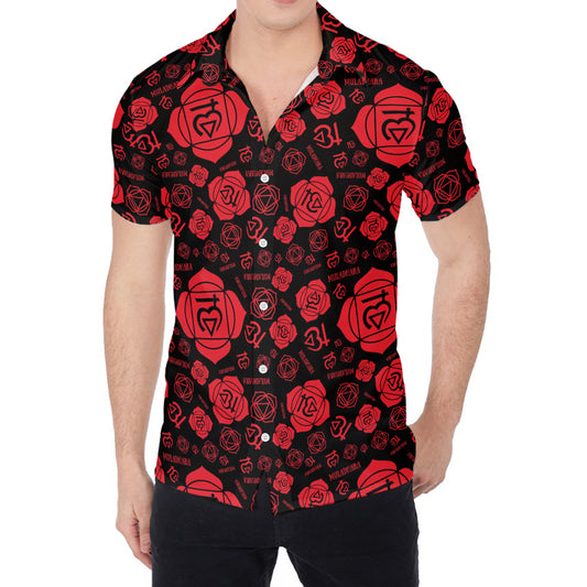 Muladhara Chakra Pattern Print Men's Shirt