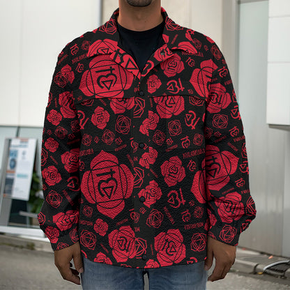 Muladhara Chakra Pattern Print Men's Shirt Jacket
