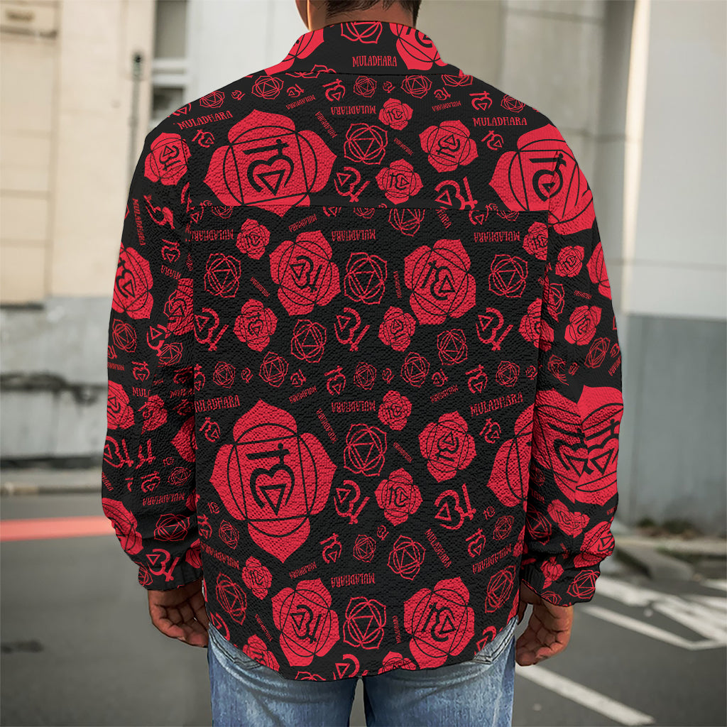 Muladhara Chakra Pattern Print Men's Shirt Jacket