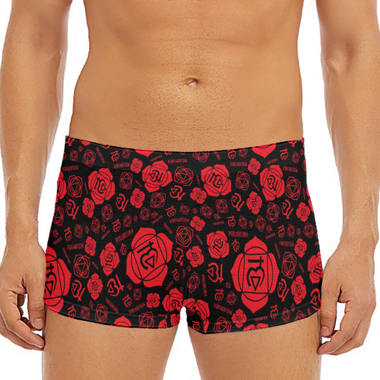 Muladhara Chakra Pattern Print Men's Short Boxer Briefs