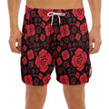 Muladhara Chakra Pattern Print Men's Split Running Shorts
