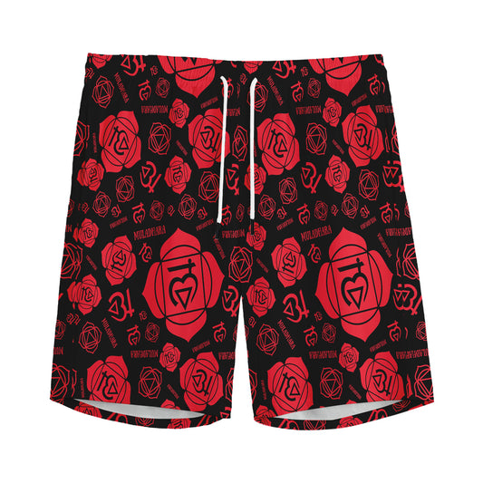 Muladhara Chakra Pattern Print Men's Sports Shorts