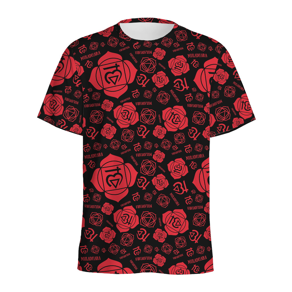 Muladhara Chakra Pattern Print Men's Sports T-Shirt