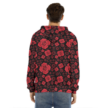 Muladhara Chakra Pattern Print Men's Velvet Pullover Hoodie