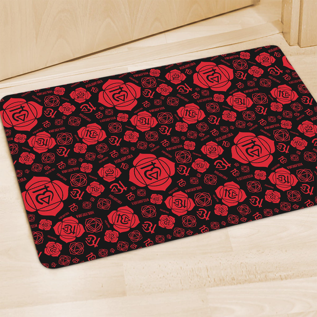 Muladhara Chakra Pattern Print Polyester Doormat