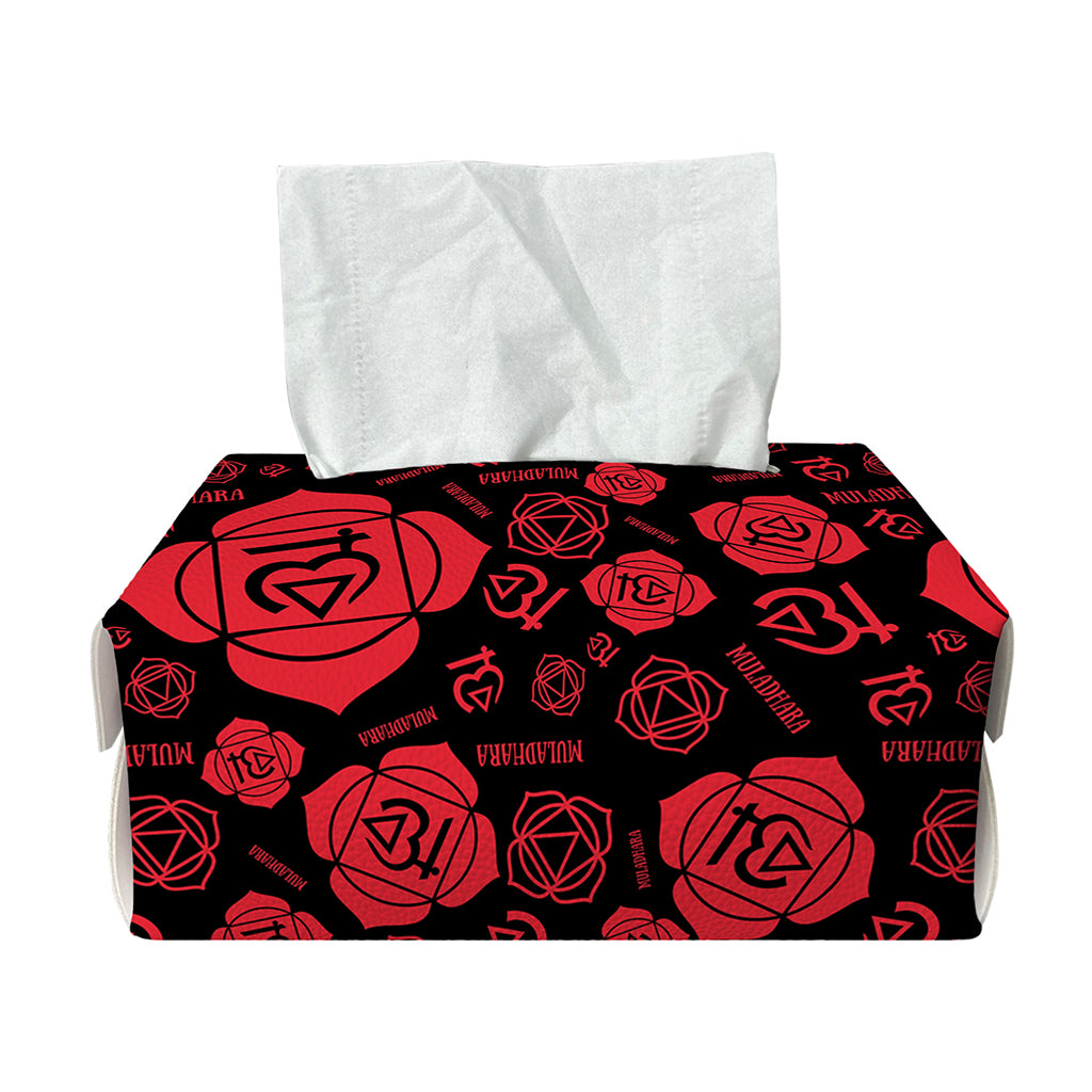 Muladhara Chakra Pattern Print Rectangle Tissue Box Cover