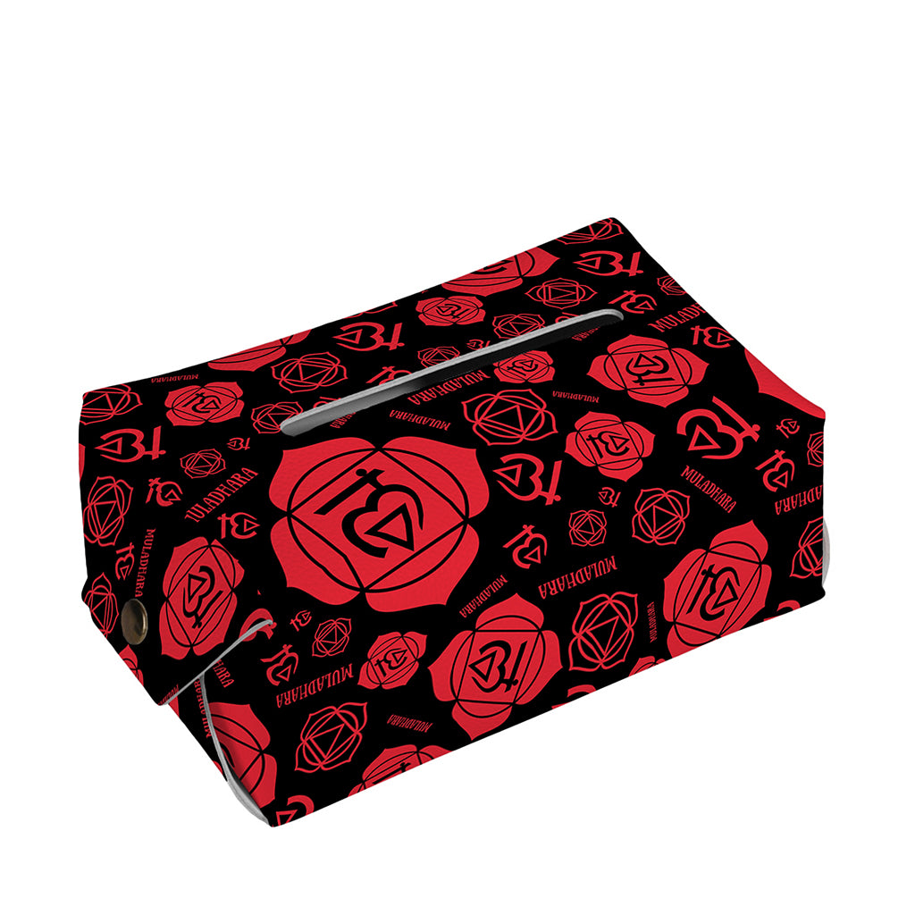 Muladhara Chakra Pattern Print Rectangle Tissue Box Cover