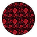 Muladhara Chakra Pattern Print Round Floor Mat