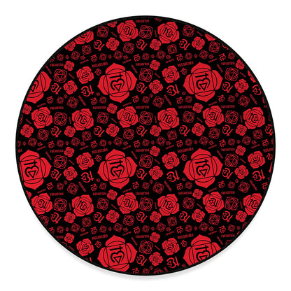 Muladhara Chakra Pattern Print Round Floor Mat