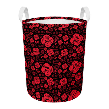 Muladhara Chakra Pattern Print Round Laundry Basket