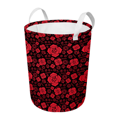 Muladhara Chakra Pattern Print Round Laundry Basket