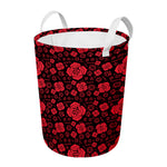 Muladhara Chakra Pattern Print Round Laundry Basket