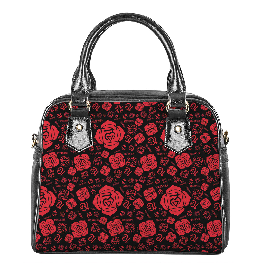 Muladhara Chakra Pattern Print Shoulder Handbag