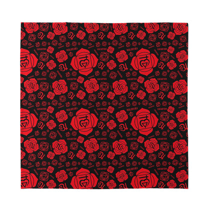 Muladhara Chakra Pattern Print Silk Bandana