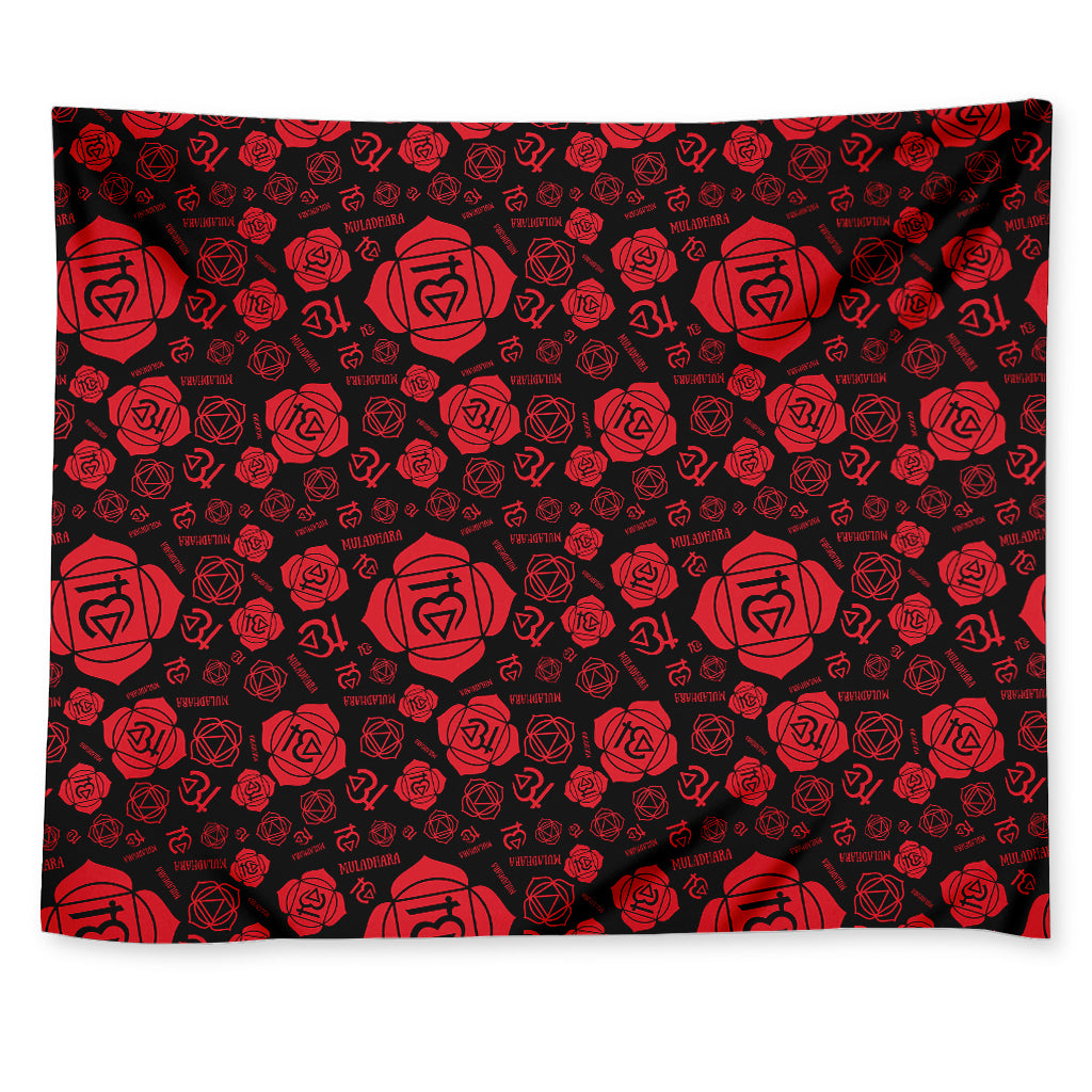 Muladhara Chakra Pattern Print Tapestry