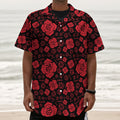 Muladhara Chakra Pattern Print Textured Short Sleeve Shirt