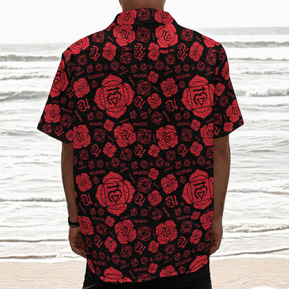 Muladhara Chakra Pattern Print Textured Short Sleeve Shirt