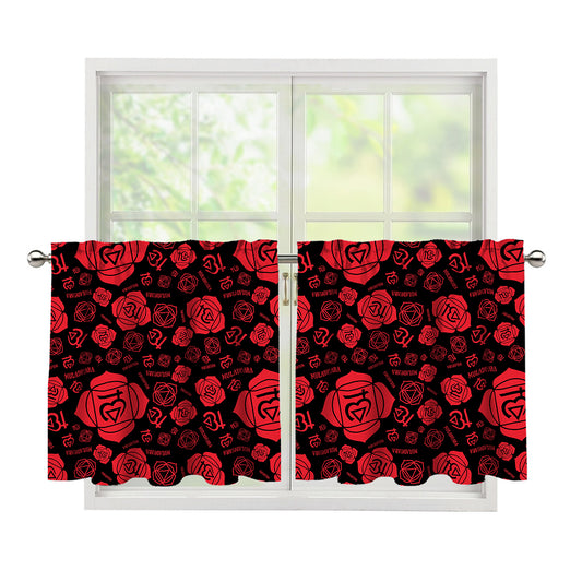 Muladhara Chakra Pattern Print Tier Curtains