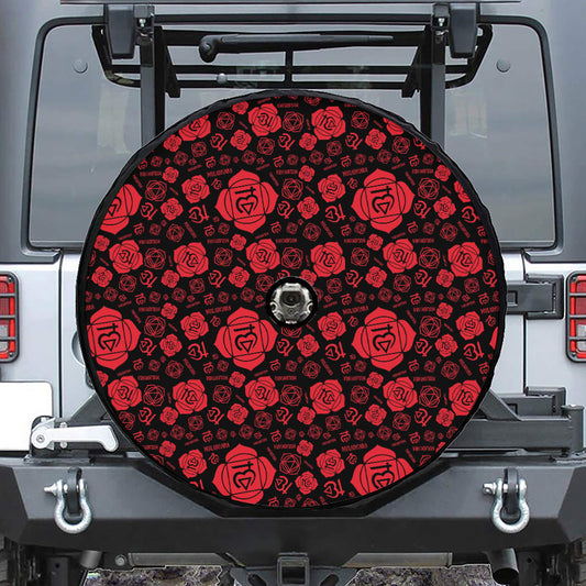 Muladhara Chakra Pattern Print Tire Cover With Camera Hole