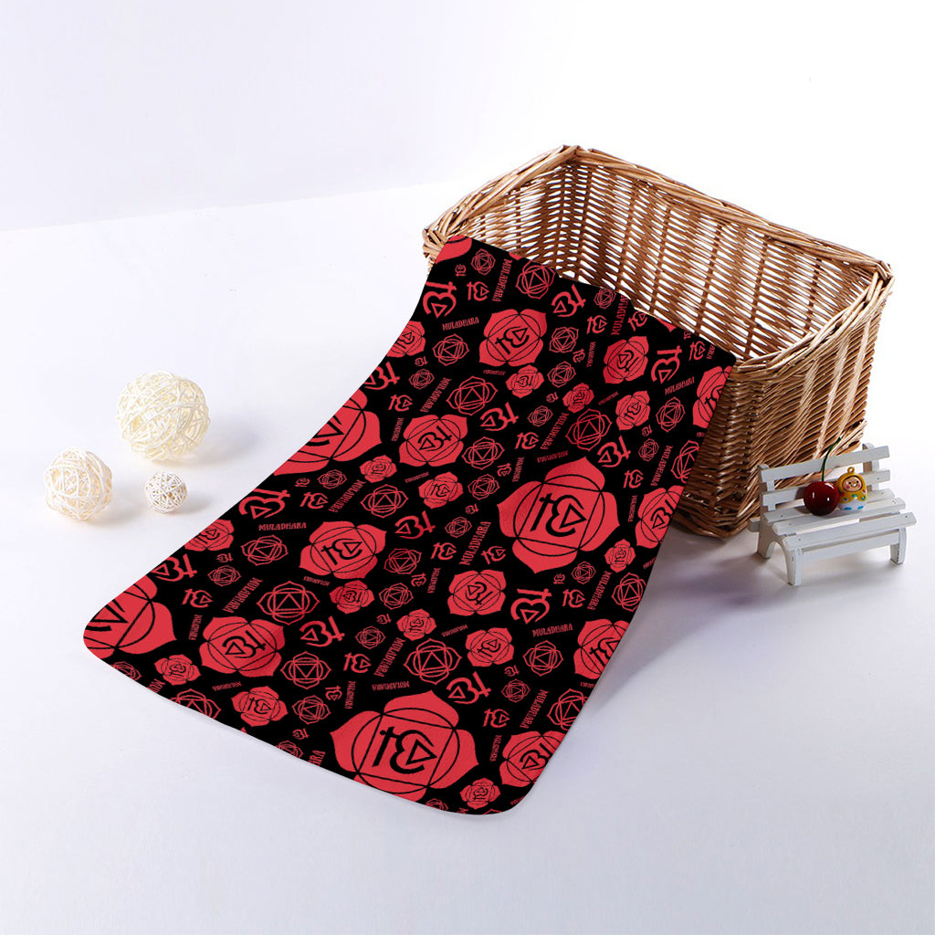 Muladhara Chakra Pattern Print Towel