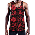 Muladhara Chakra Pattern Print Men's Workout Tank Top