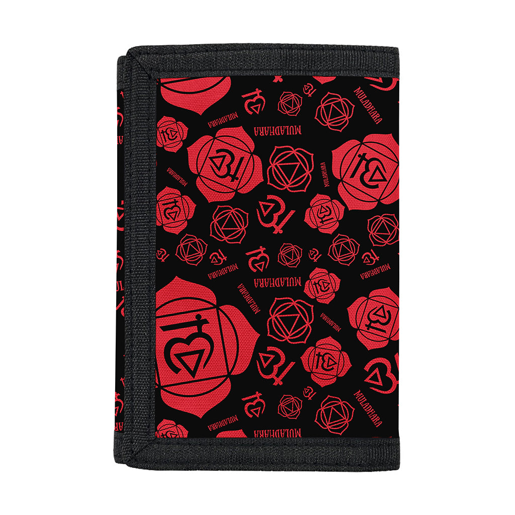 Muladhara Chakra Pattern Print Trifold Wallet