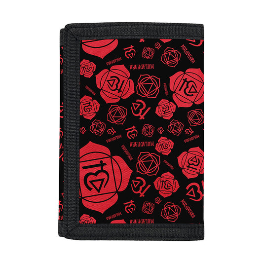 Muladhara Chakra Pattern Print Trifold Wallet