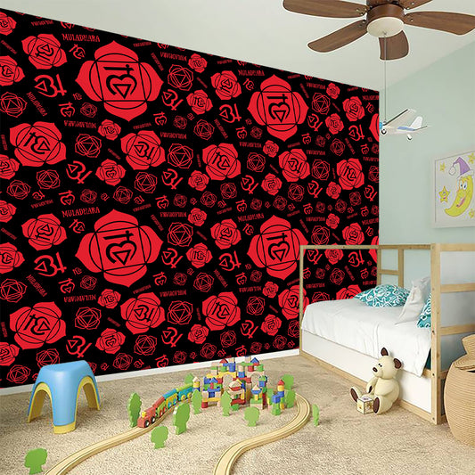 Muladhara Chakra Pattern Print Wall Sticker