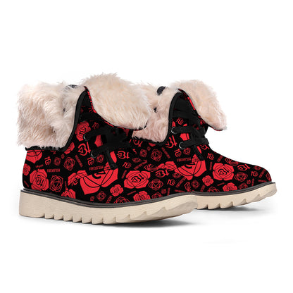 Muladhara Chakra Pattern Print Winter Boots